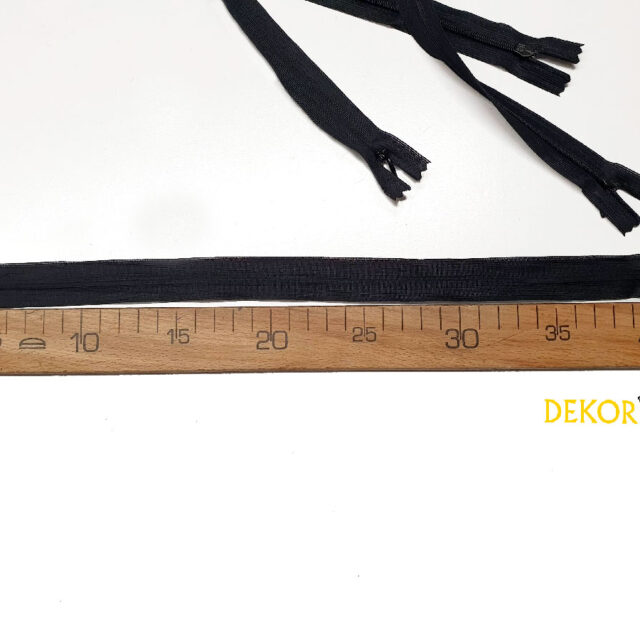 Siyah Renk Gizli Fermuar 40 cm