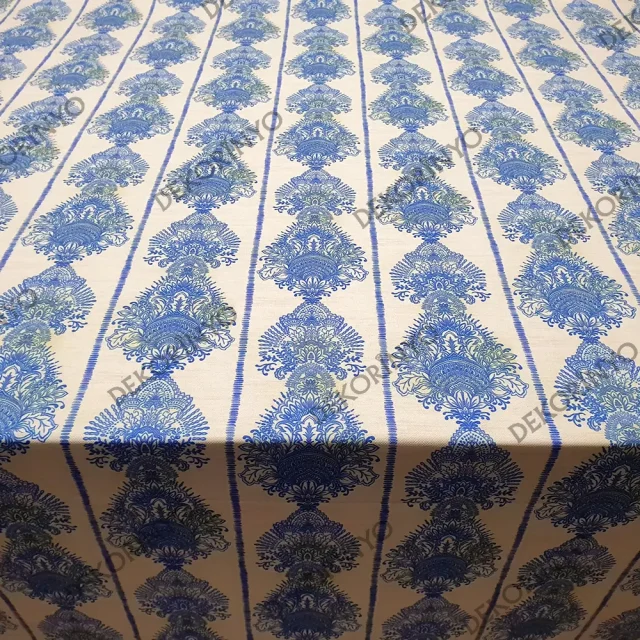 Oryantal Damask Desenli Döşemelik Kumaş
