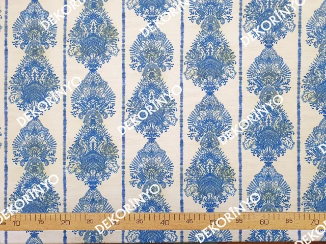 Oryantal Damask Desenli Döşemelik Kumaş