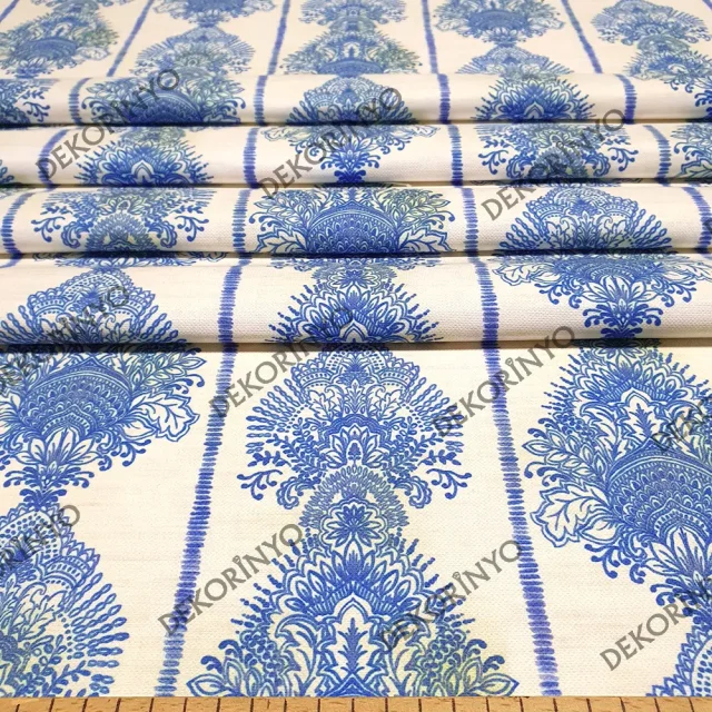 Oryantal Damask Desenli Döşemelik Kumaş