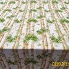 Bambu Ağaçları ve Yapraklar Desenli Kumaş