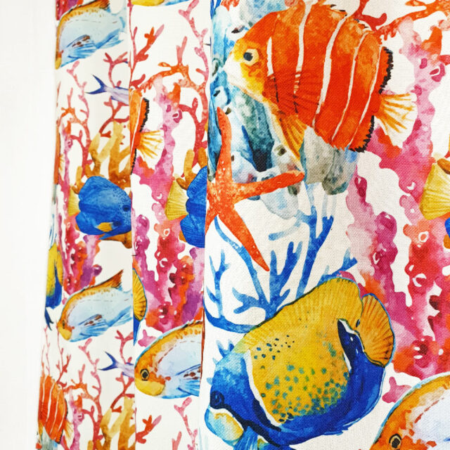 Deniz Altı Balıklar Desenli Perde