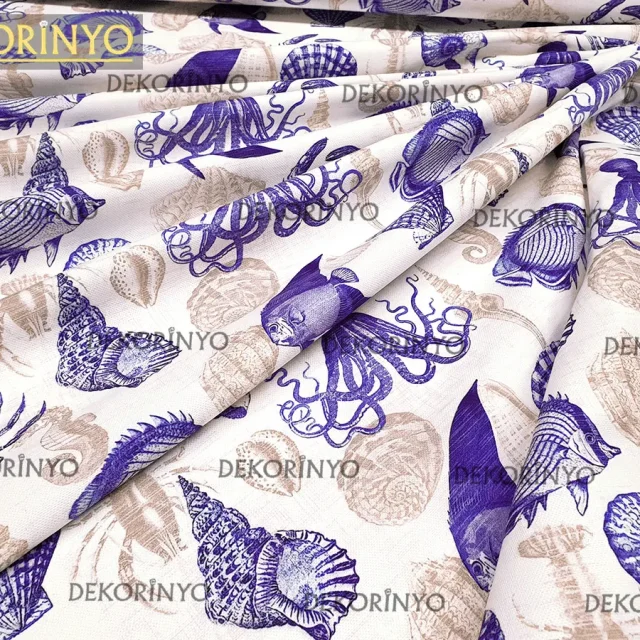 Sualtı Dünyası Temalı Döşemelik Kumaş