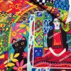 Frida Kahlo Desenli Döşemelik Kumaş