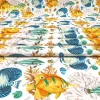 Tropik Balıklar ve Mercanlar Desenli Kumaş