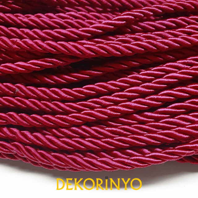 Bordo Renk Kordon Halat İp