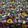 Hippi Çiçekler Temalı Döşemelik Kumaş