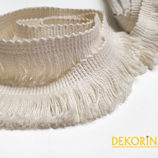 Natürel Renk Kısa Boy Saçak Şerit