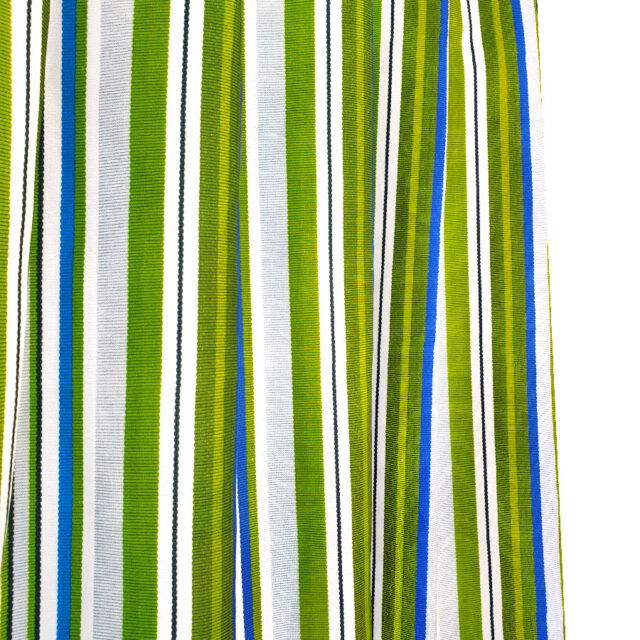 Dokuma Efekt Mavi Yeşil Çizgili Perde