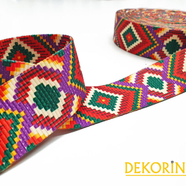 Kızılderili Etnik Desenli Kolon Şerit