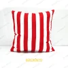 Kırmızı Çizgili Kare Kırlent