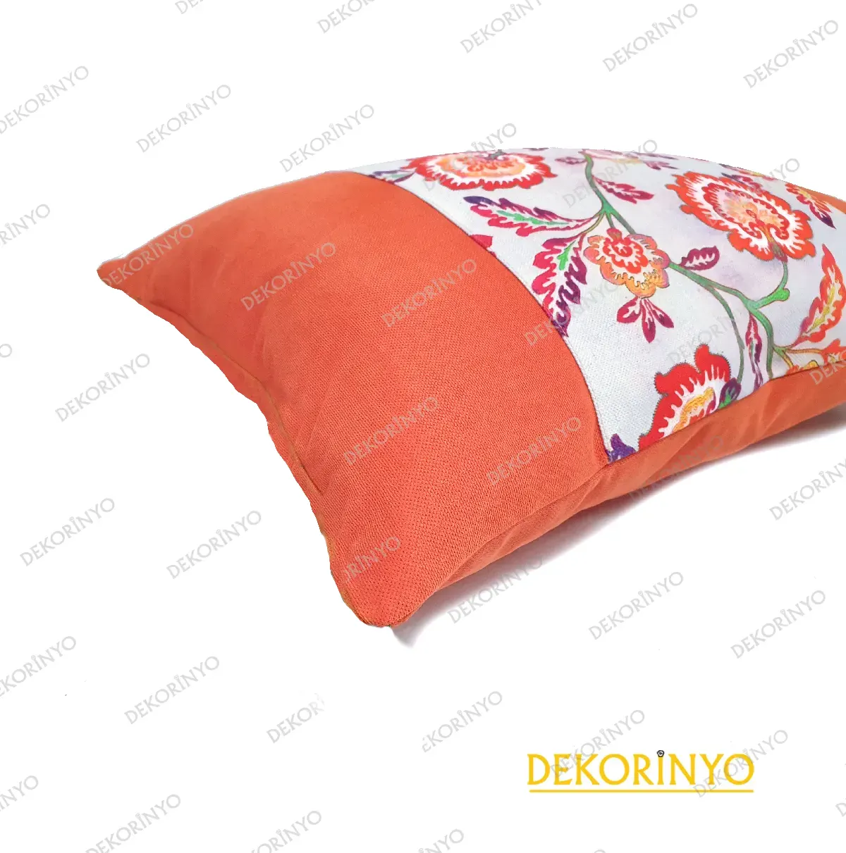 Sevgi Çiçeği Desenli Dikdörtgen Kırlent