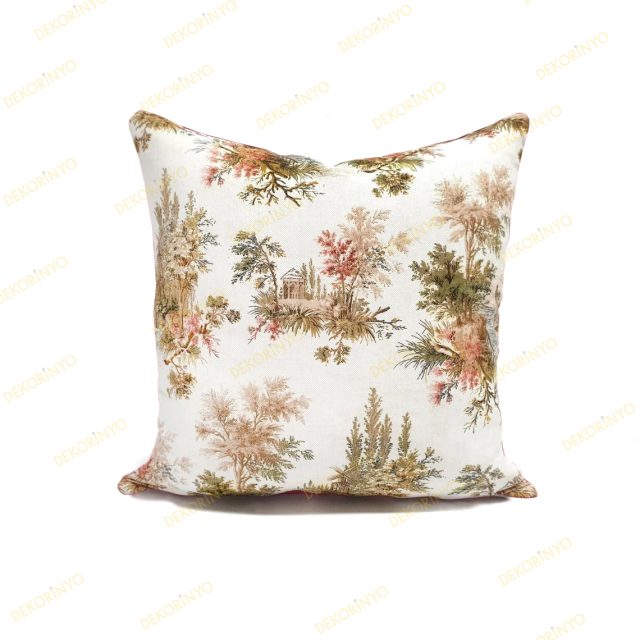 Pastel Romans Toile Kırlent
