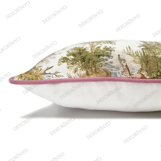 Pastel Romans Toile Kırlent