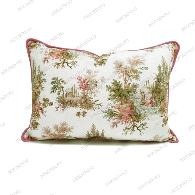 Pastel Romans Toile Kırlent