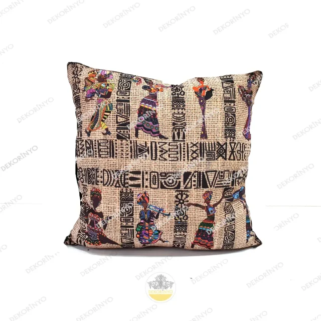 Afrikalı Kadınlar Desenli Kırlent