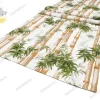 Bambu Ağaçları ve Yapraklar Desenli Runner