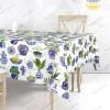 Yapraklı Vazo Desenli Masa Örtüsü