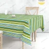 Mavi Yeşil Çizgili Masa Örtüsü