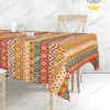 Etnik Kilim Motifli Çizgili Masa Örtüsü