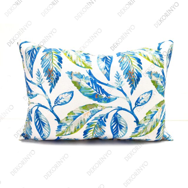 Sulu Boya Japon Palmiyeleri Desenli Kırlent