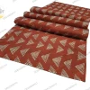 Kızıl Kahve Piramitler Desenli Bohem Runner