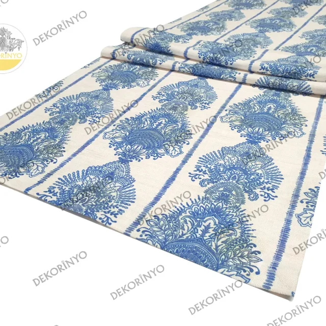 Oryantal Damask Desenli Dekoratif Runner