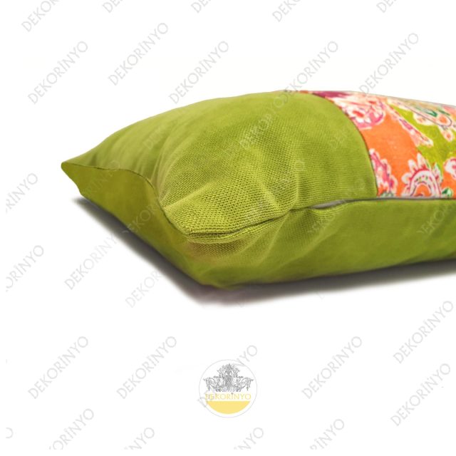 Renkli Şal Desenli Dikdörtgen Kırlent