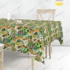 Rustik Evler Desenli Masa Örtüsü