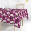 Şakayık Çiçeği Desenli Masa Örtüsü