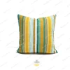 Sarı Yeşil Vintage Çizgili Kırlent