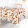 Natürel Soft Çiçekler Desenli Masa Örtüsü