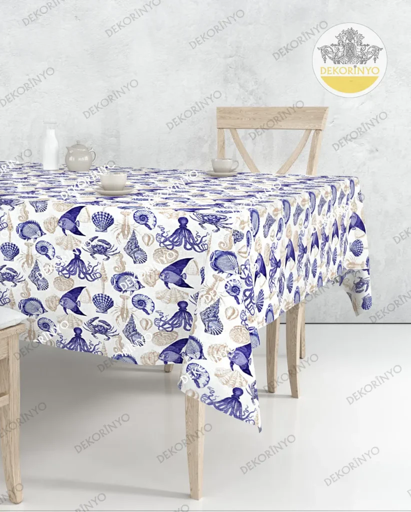 Sualtı Dünyası Temalı Masa Örtüsü
