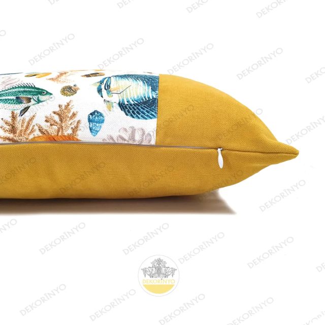 Tropik Balıklar ve Mercanlar Dikdörtgen Kırlent