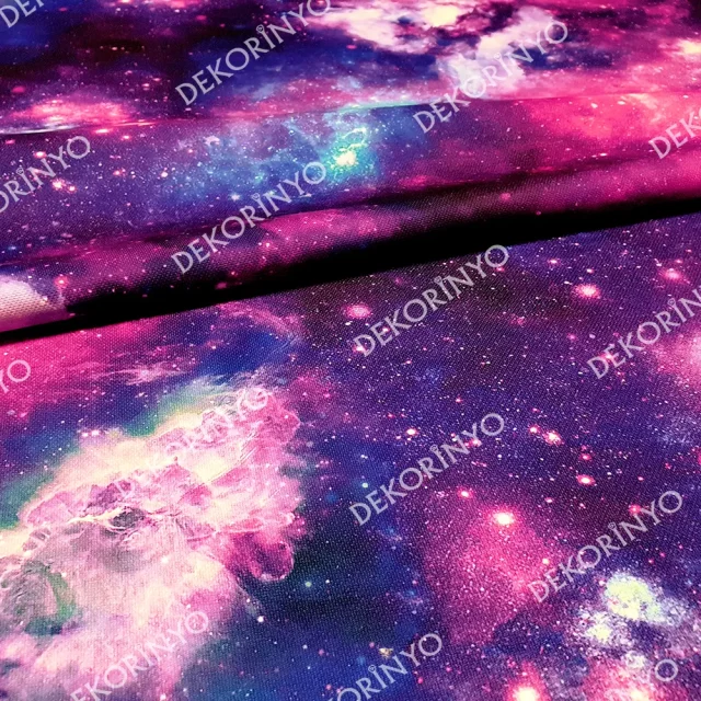 Galaksi ve Uzay Temalı Kumaş