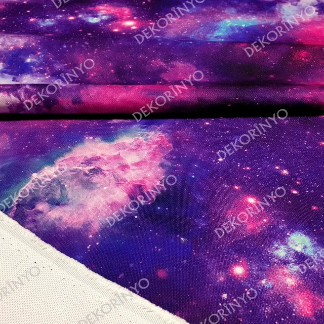 Galaksi ve Uzay Temalı Kumaş
