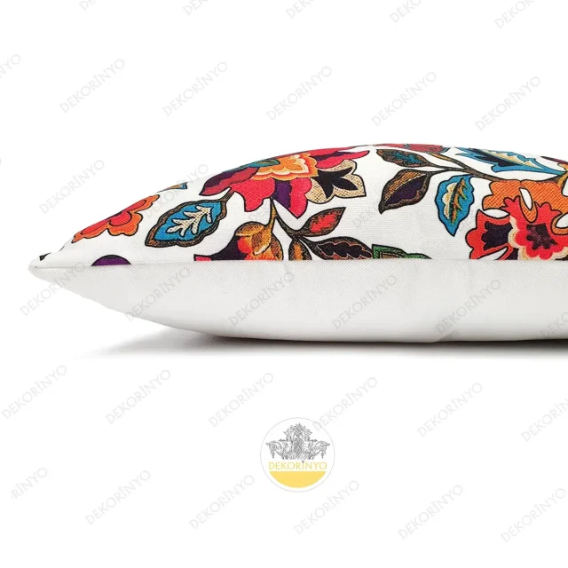 Goblen Çiçek Motifli Dekoratif Kırlent