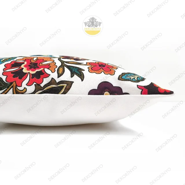 Goblen Çiçek Motifli Dekoratif Kırlent