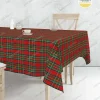 Kırmızı Yeşil Ekose Desenli Masa Örtüsü
