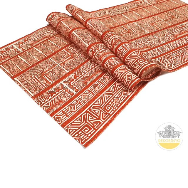 Yanık Portakal Renk Aztek Bohem Runner