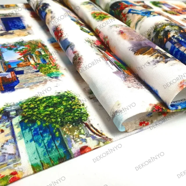 Bodrum Masalı Desenli Dekoratif Runner