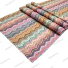 Etnik Renkli Zigzag Motifli Runner