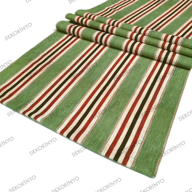 Keten Efektli Retro Çizgili Runner