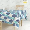 Mavi Mint Mercan Temalı Masa Örtüsü