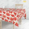Nar Çiçeği Mercan Desenli Masa Örtüsü