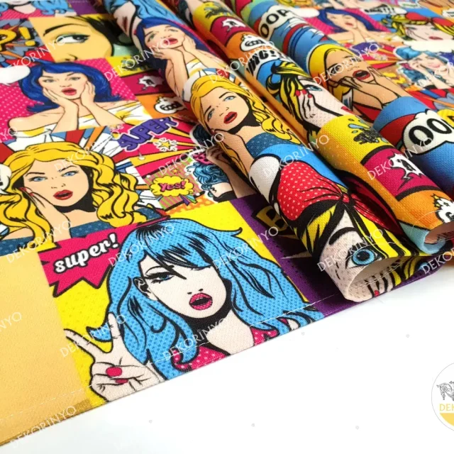 Pop Art Temalı Dekoratif Runner