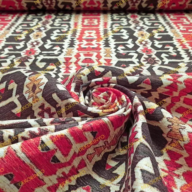 Kuzeybatı Tribal Motifli Aztek Desenli Kumaş