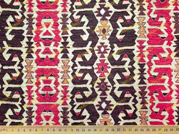 Kuzeybatı Tribal Motifli Aztek Desenli Kumaş