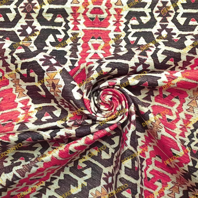 Kuzeybatı Tribal Motifli Aztek Desenli Kumaş