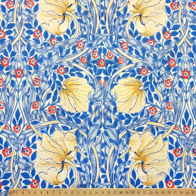 William Morris Farekulağı Çiçeği Motifli Kumaş